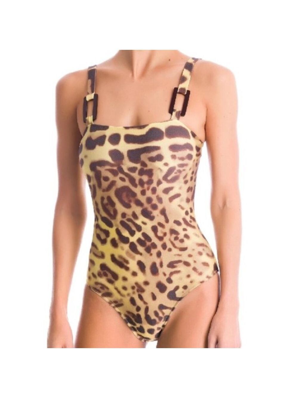 ADRIANA DEGREAS Leopard Print One-Piece Swimsuit